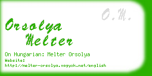 orsolya melter business card